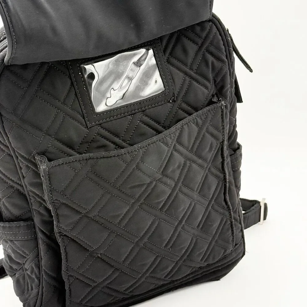 Vera Bradley Black Quilted Medium Sized Backpack